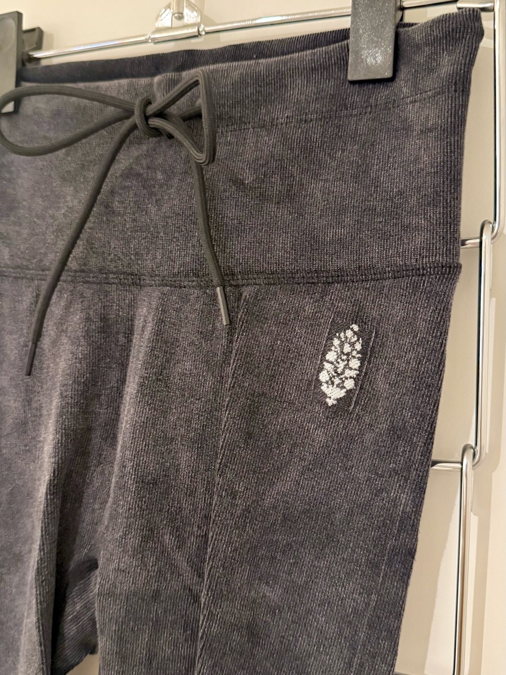 FP Movement by Free People Charcoal Ribbed Drawstring Leggings